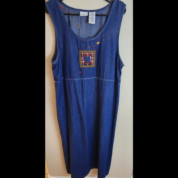 Bobbie Brooks Dresses & Skirts - Vintage 90s Bobbie Brooks Denim Cottagecore Granny Teacher Maxi Dress XL